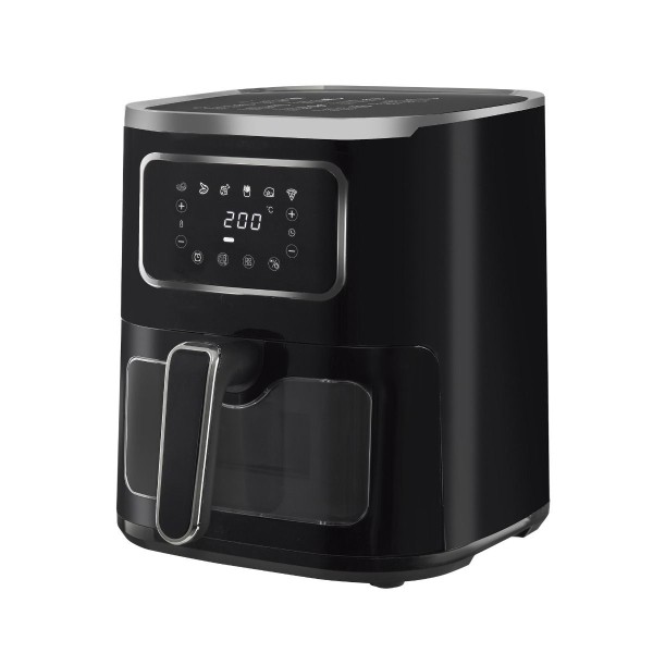 AIRFRYER- Freidora aire sin aceite digital 5L con ventana color negro